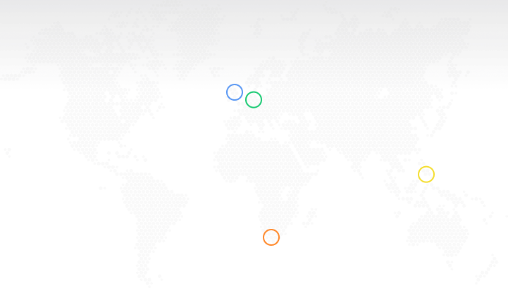 World map showing office locations