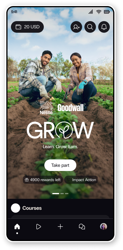 Goodwall app screen