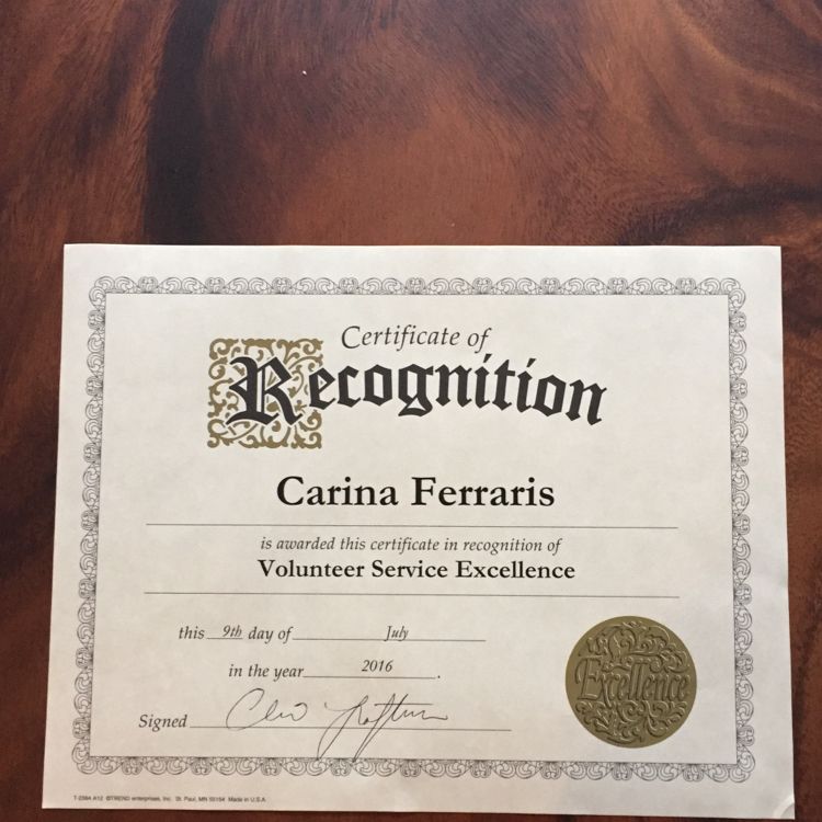 Carina Ferraris S Post On Goodwall Certificate Of Recognition For