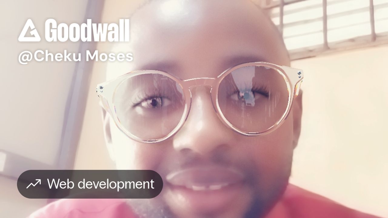 Cheku Moses's post on Goodwall - Am a full stack developer A mobile app ...