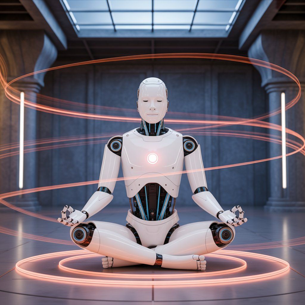 Patrick Sebuabey's post on Goodwall - A humanoid Robots meditates in a ...