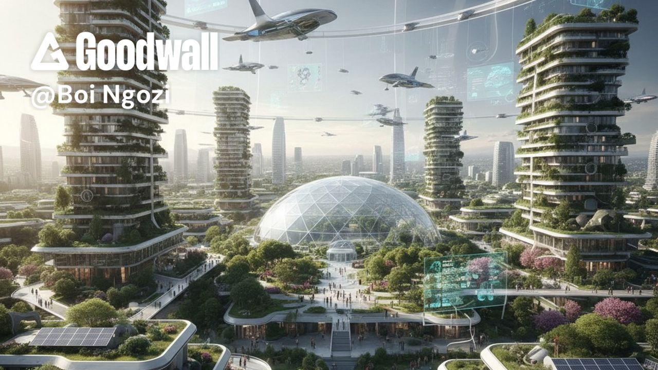 Geodesic Features Vehicles Boi Ngozi's post on Goodwall - A Futuristic biophilic ecocity. High ...