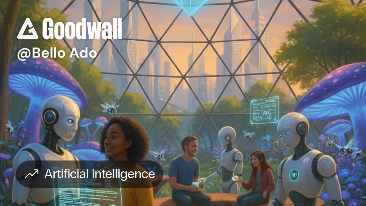 Bello Ado's post on Goodwall - This image shows a futuristic, peaceful ...