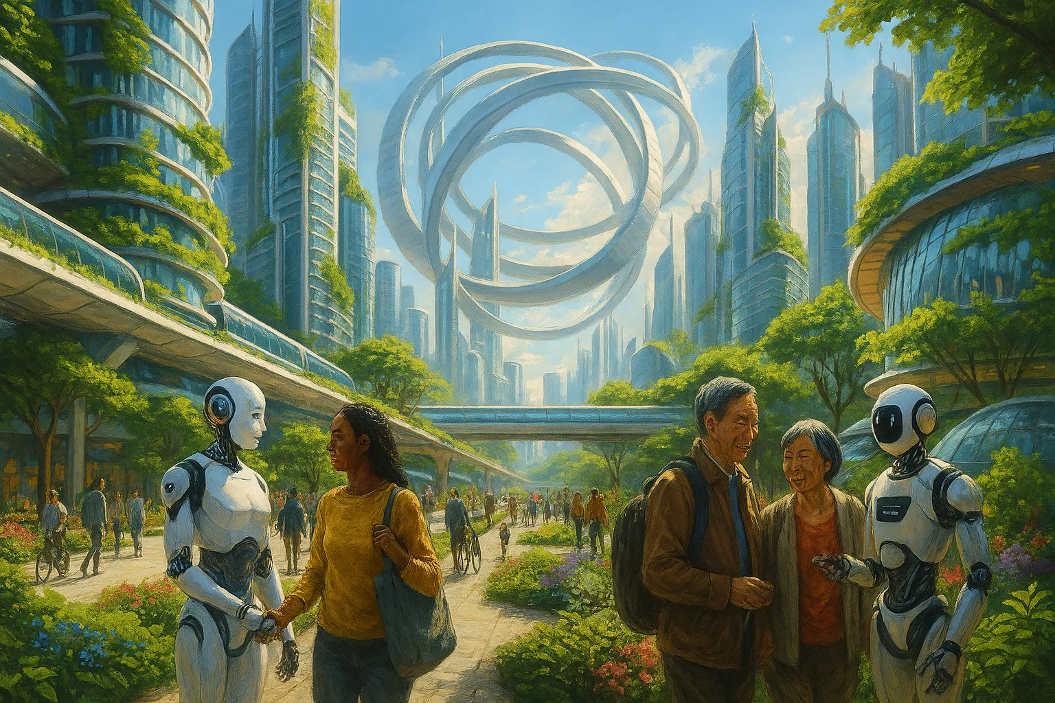 Peace Akang's post on Goodwall - Humans and AI coexist in vibrant smart