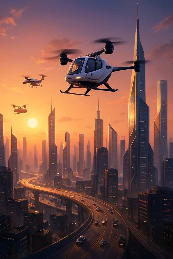 View of Julietky Jung's post on Goodwall - A futuristic city skyline glowing ...