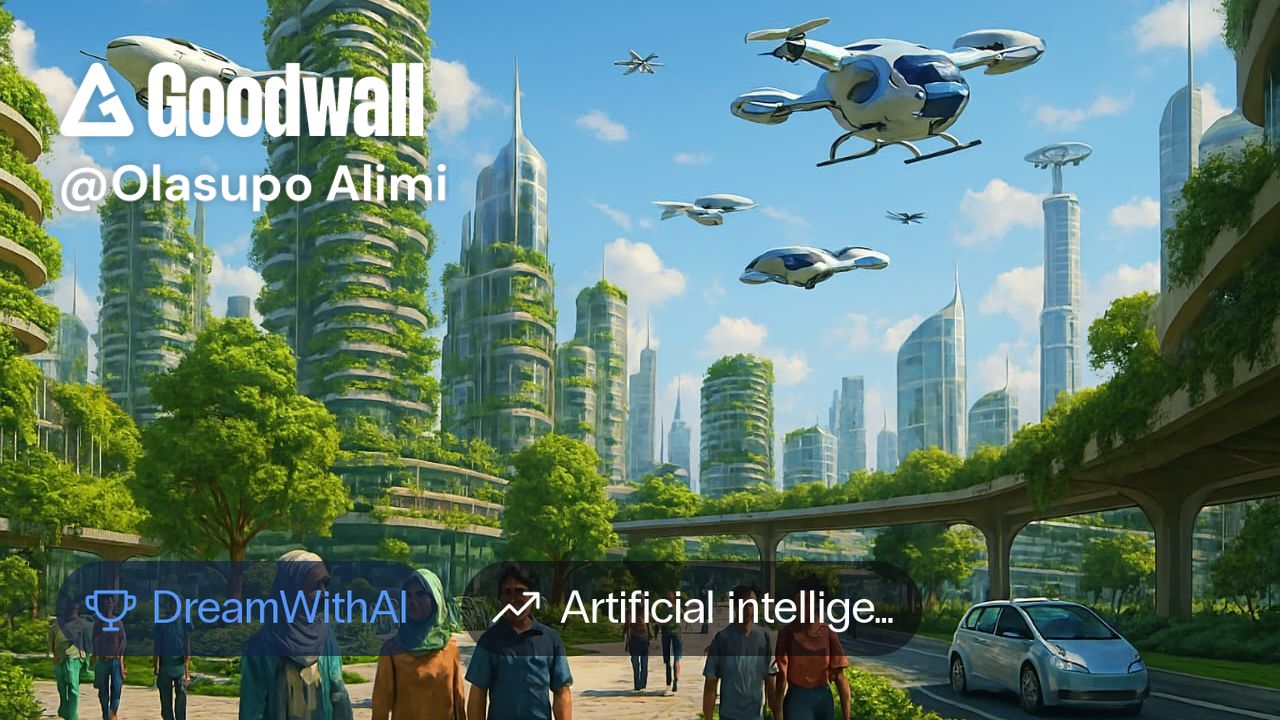 Infrastructure 2050 Olasupo Alimi's post on Goodwall - A futuristic world in 2050 where ...