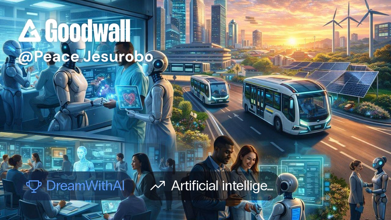 Optimistic Tech Future Peace Jesurobo's post on Goodwall - A futuristic world where AI ...