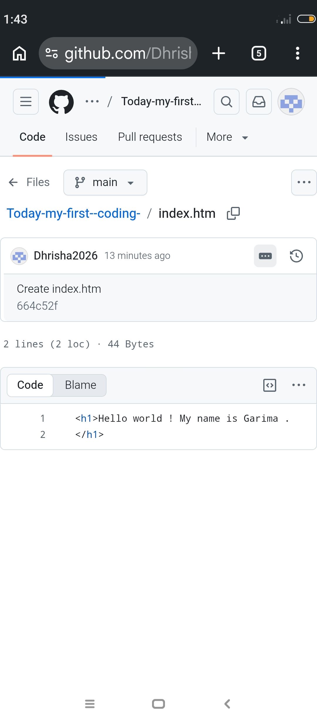 Garima Kushwaha's post on Goodwall - https://github.com/Dhrisha2026 ...